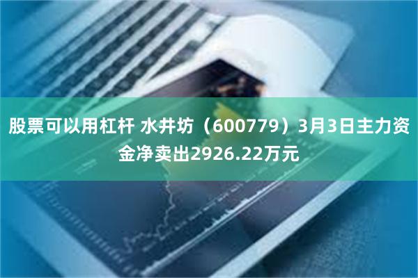 股票可以用杠杆 水井坊（600779）3月3日主力资金净卖出2926.22万元